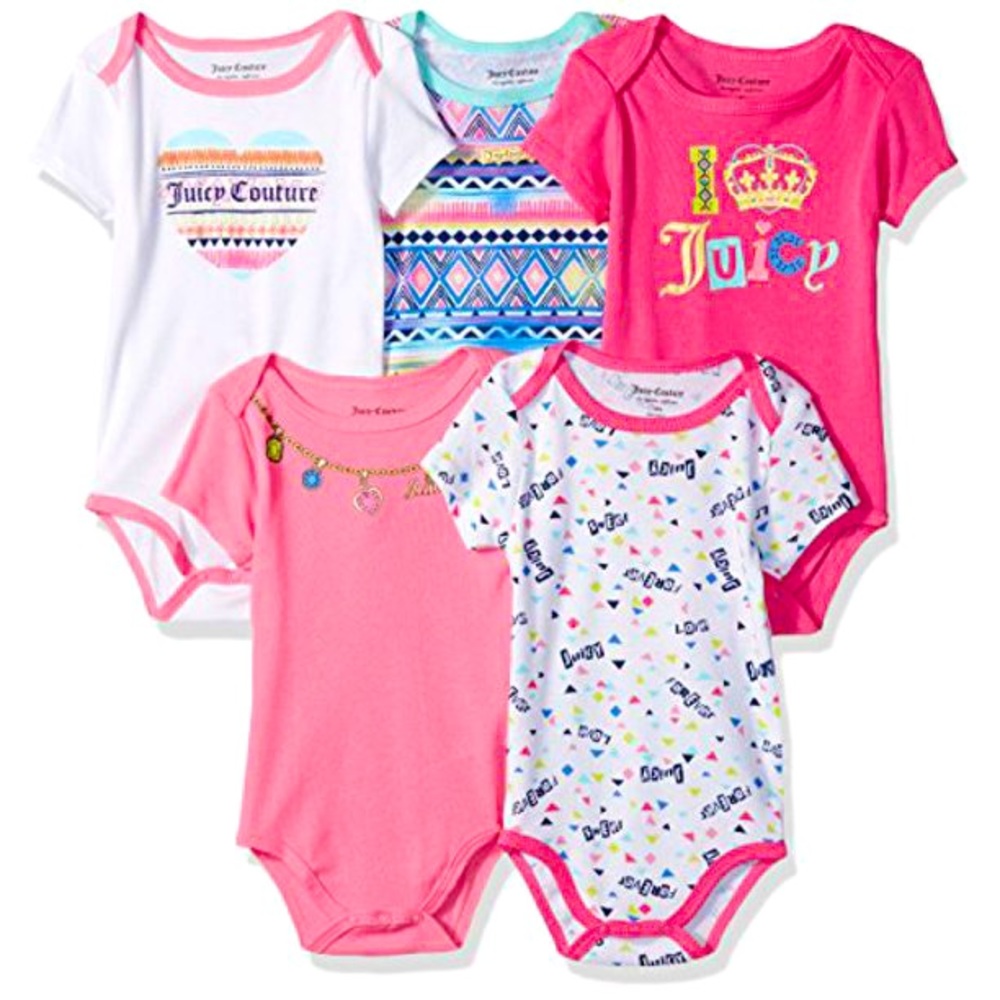 Juicy Couture 5pack Onesie Set